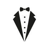 Tuxedo icon vector. Dinner jacket illustration sign. tux symbol or logo.
