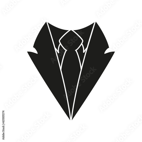 Tuxedo icon vector. Dinner jacket illustration sign. tux symbol or logo.
