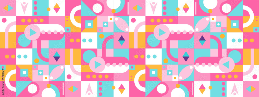 vector flat mosaic banners template vector flat mosaic banners template