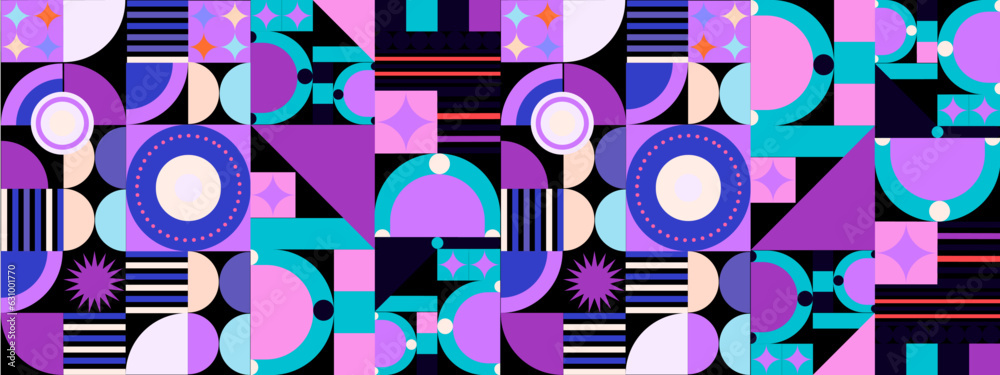 vector flat mosaic banners template vector flat mosaic banners template