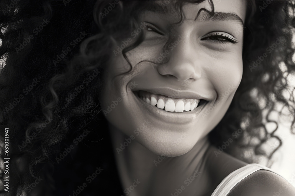Close Up Of Person With Smile On Her Face Close Up Of Person With Smile On Her Face