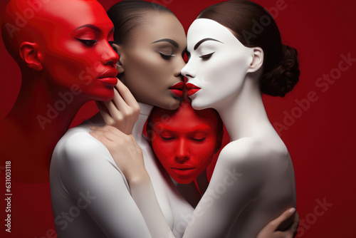 Conceptual Image Of Models Promoting Love And Acceptance For All