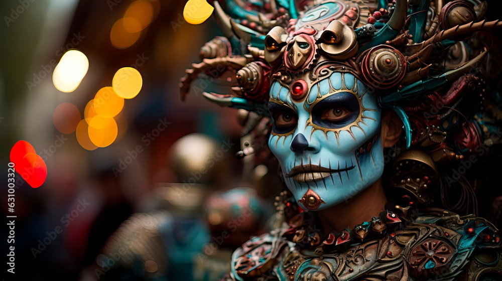 Halloween parade with floats, dancers, and performers dressed in elaborate and creative costumes. Generative Ai Halloween parade with floats, dancers, and performers dressed in elaborate and creative costumes. Generative Ai