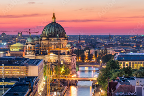 Berlin Cathedral (Berliner Dom) at sunset, Berlin, Germany photo