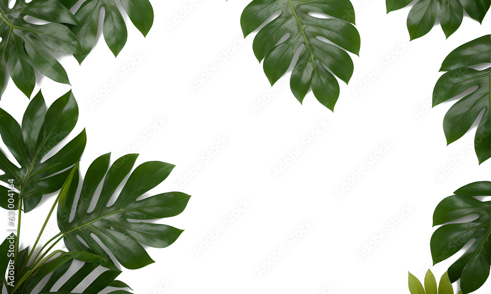Naklejka premium Green Plant On White Background 