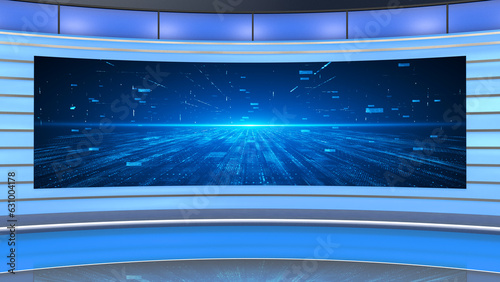 Virtual studio set.news studios background.news studio virtual television set design