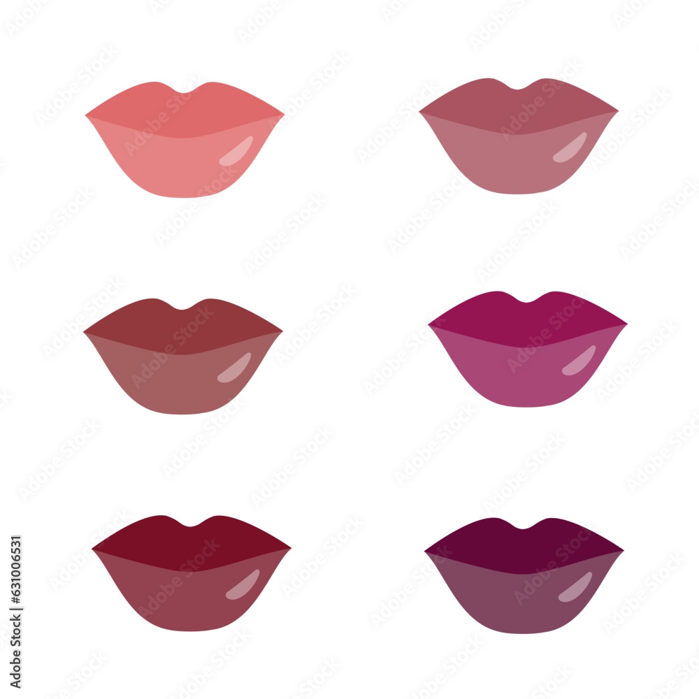 Set of lips vector. Beautiful smile and lips. Set of lips vector. Beautiful smile and lips.