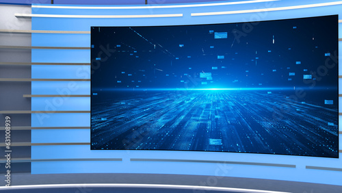 Virtual studio set.news studios background.news studio virtual television set design
