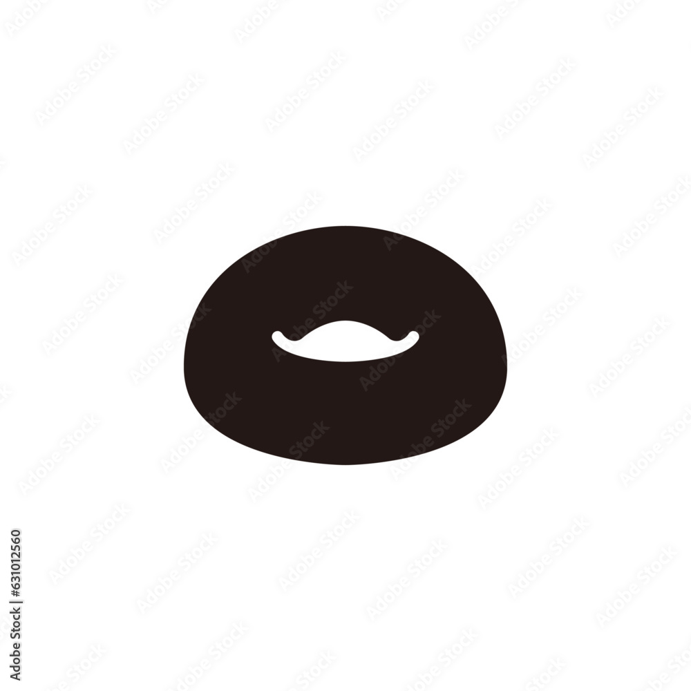 Bagel icon.Flat silhouette version. Bagel icon.Flat silhouette version.