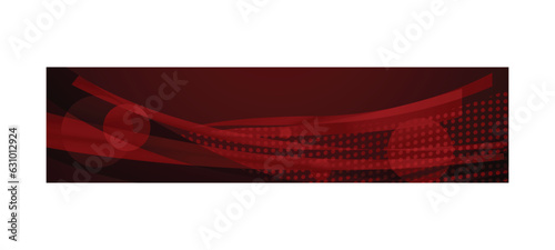 Red dynamic wavy and grunge halftone banner and poster background