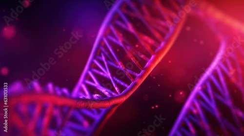 Human structure of DNA, researches of chromosomes. AI generated.