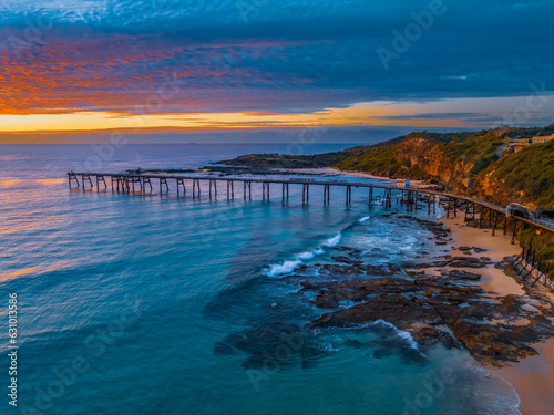 Sunrise at the seaside with beautiful cloudcover