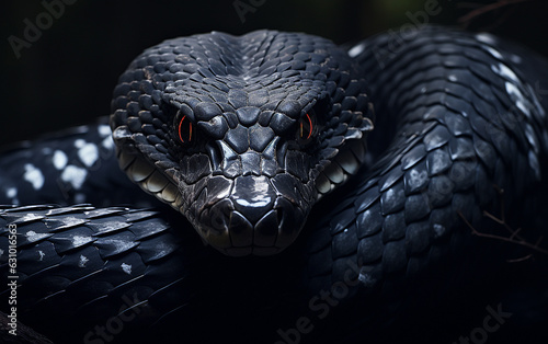 Sleek Black Serpent