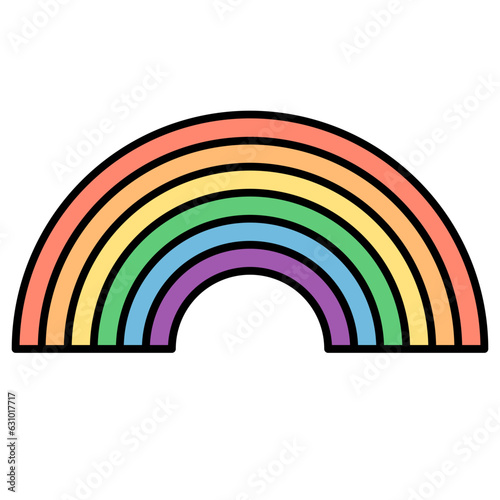 rainbow line icon