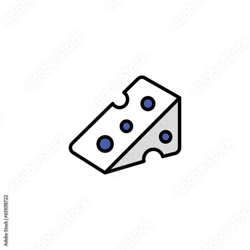 Cheese icon design with white background stock illustration