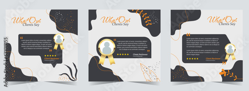Customer review testimonial social media web post template