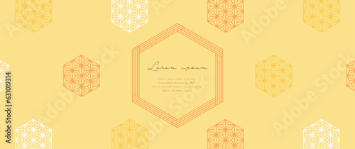 Stylish hexagonal Japanese background