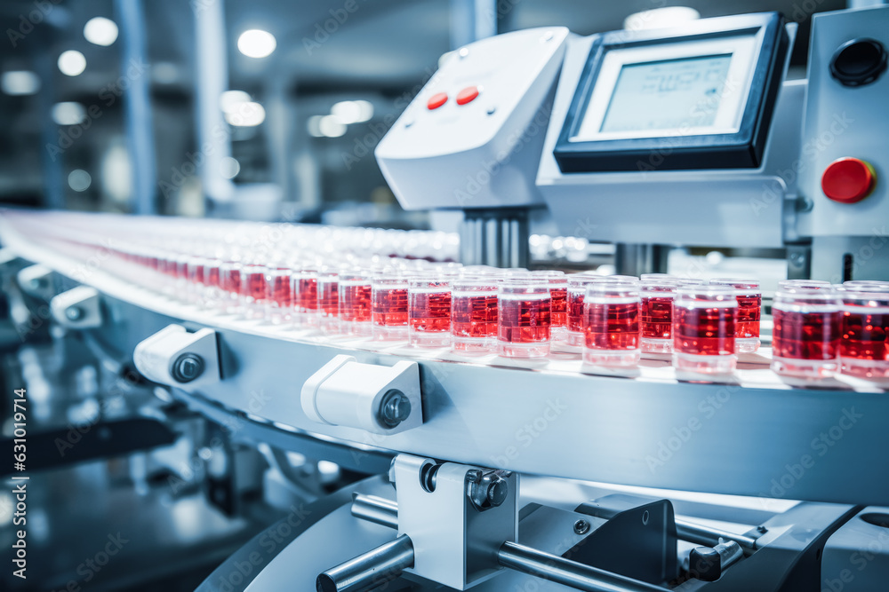 process of pharmaceutical innovation as pills move along the conveyor