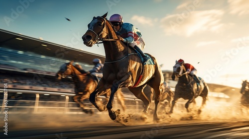 Exciting horse racing competition © vie_art
