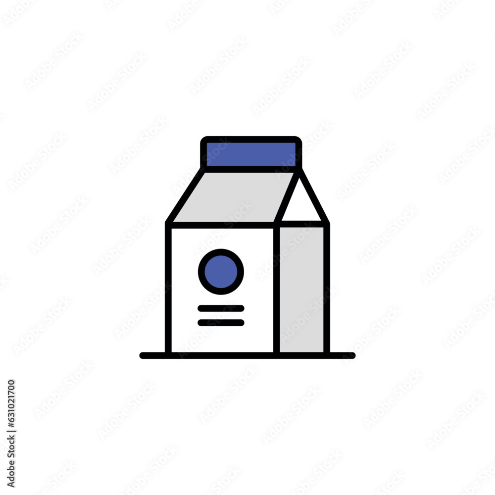 Milk Pack icon design with white background stock illustration Milk Pack icon design with white background stock illustration