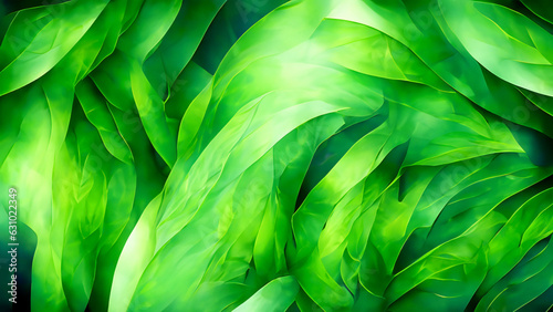 Green leaves ecology poster background