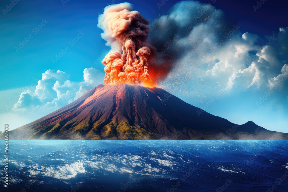 Eruption of Volcanic Krakatoa