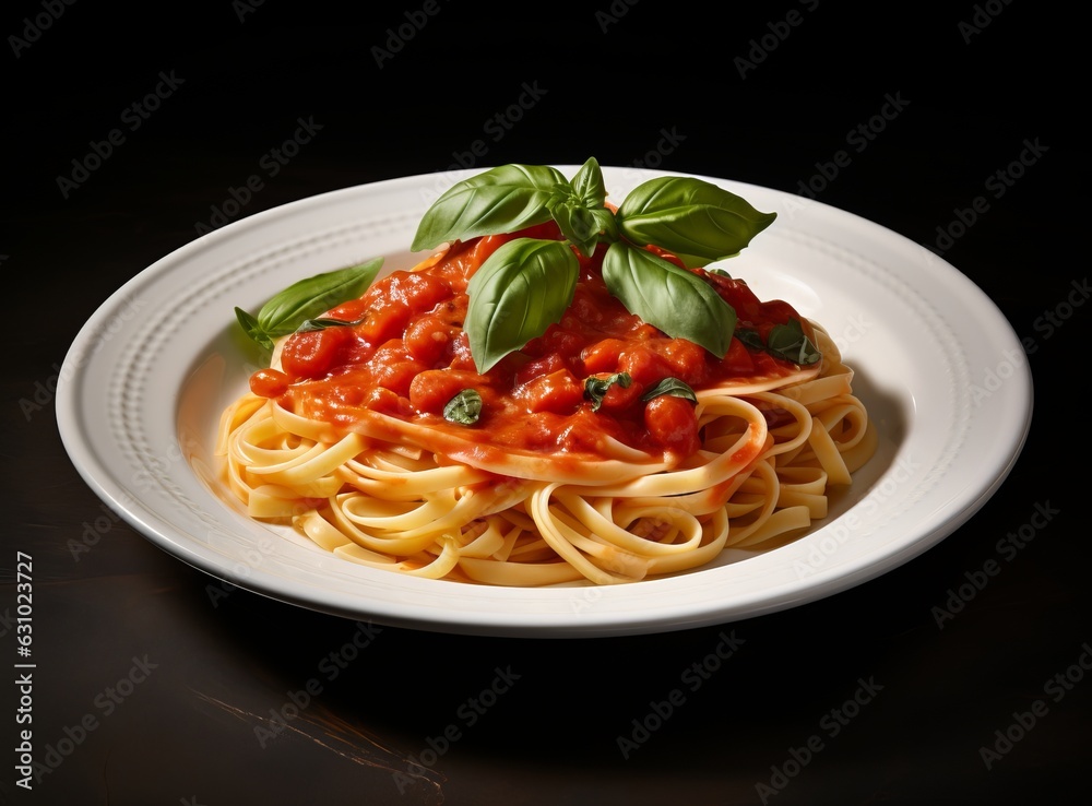 Pasta with meat sauce and some tomatoes Pasta with meat sauce and some tomatoes