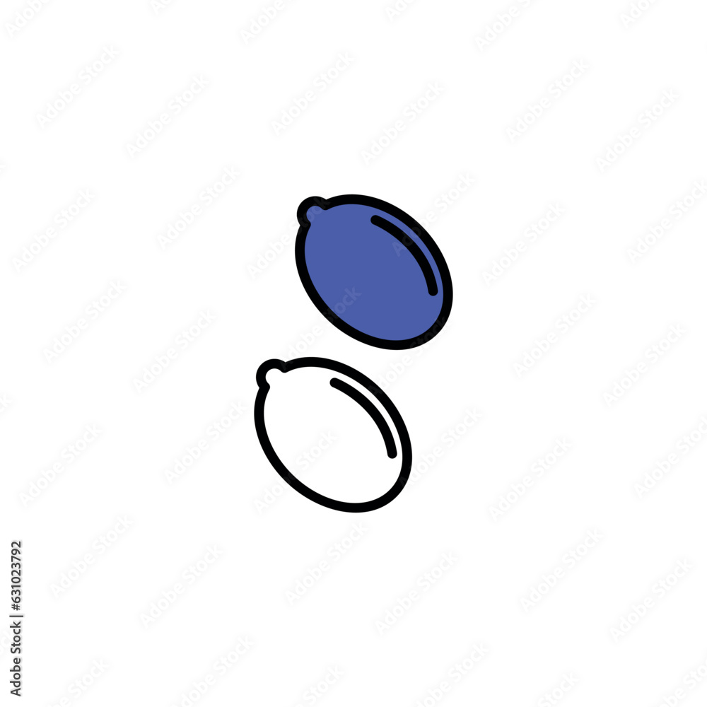 Lemon icon design with white background stock illustration Lemon icon design with white background stock illustration