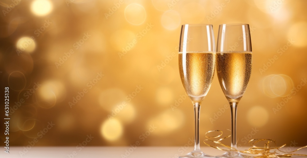 Champagne on dazzling gold background Champagne on dazzling gold background