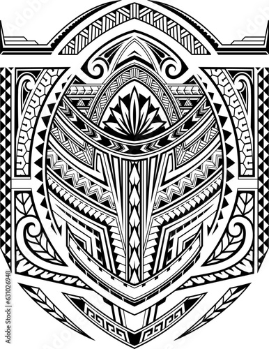 Polynesian style tattoo design
