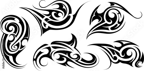 Tribal tattoo set