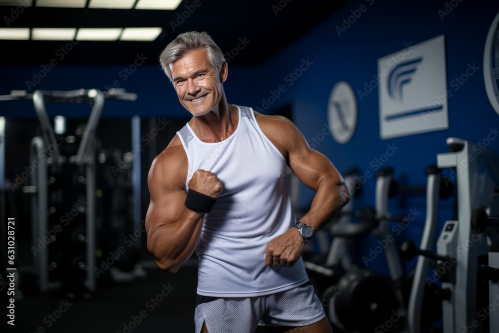 Fototapeta premium portrait of personal trainer man ready for workout coaching. Training, wellness and exercise coach confident