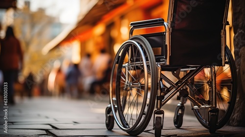 wheelchair on blurred background