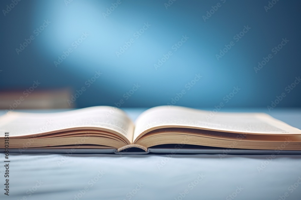 Open book on table. AI generated Open book on table. AI generated