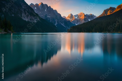 lake in the morning generative Ai © ayesha noor