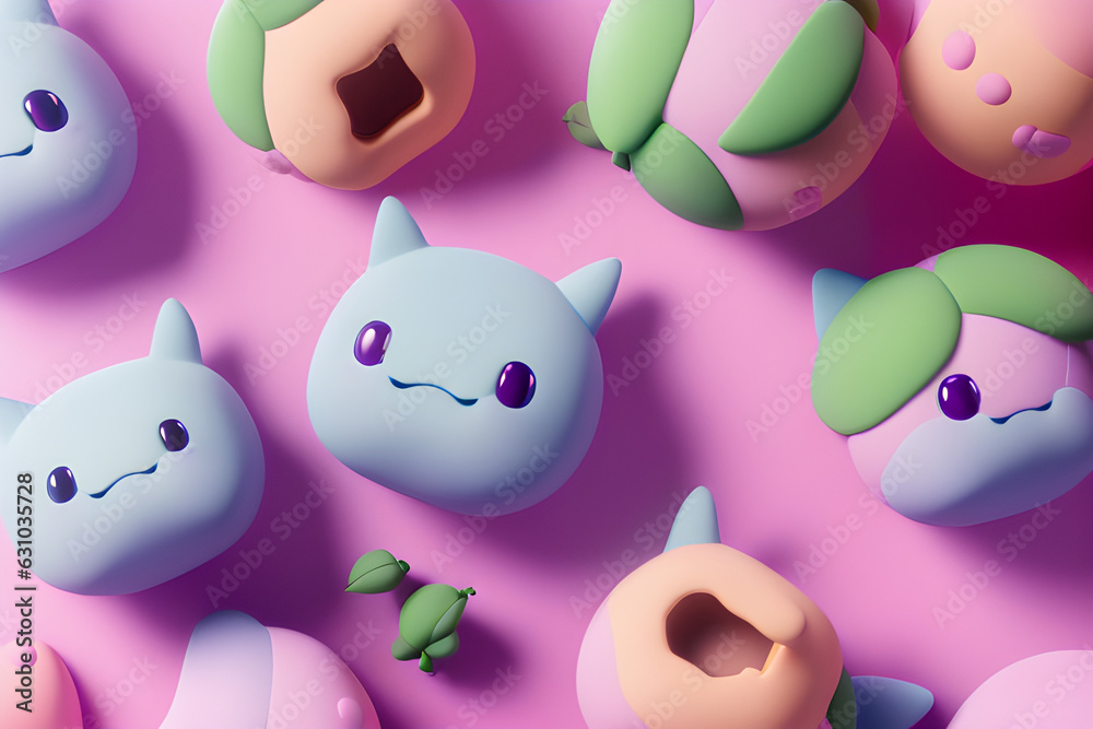 a cute moster Generative a cute moster Generative