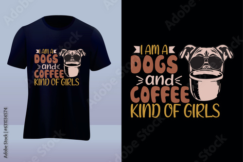 Coffee and dog  vector t-shirt design