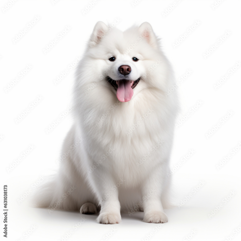 Cute samoyed full body on white background Cute samoyed full body on white background