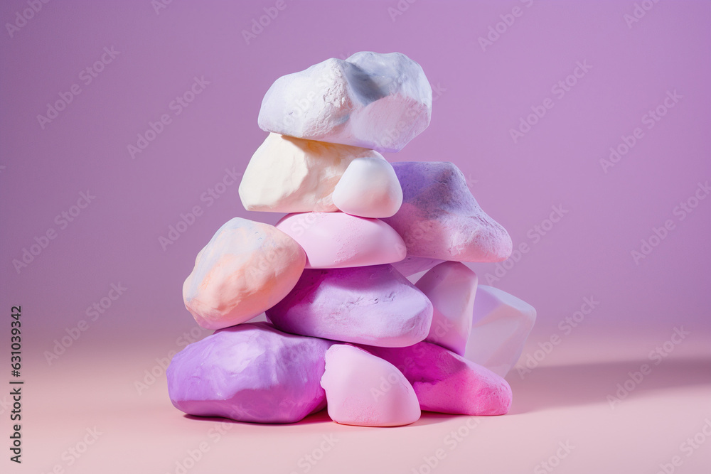 Rose and light red petal stone background generative ai Rose and light red petal stone background generative ai
