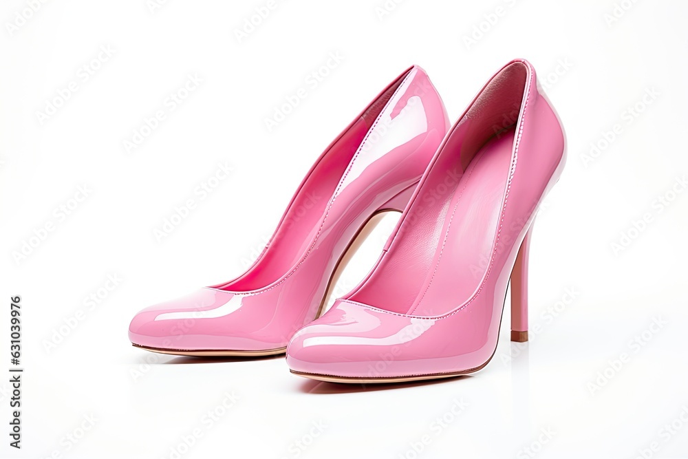 Blink Pink Barbie Shoes high heels on white background Blink Pink Barbie Shoes high heels on white background