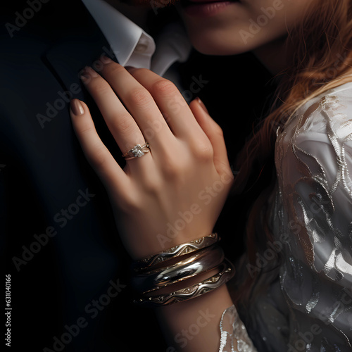 Woman Embracing Man with a Ring on Her Finger