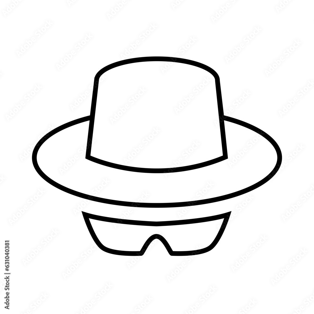 Incognito icon vector. Unknown illustration sign. Nameless symbol or logo. Incognito icon vector. Unknown illustration sign. Nameless symbol or logo.