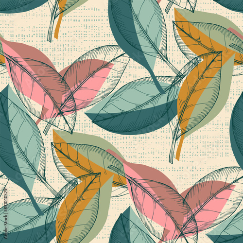 Bay leaf. Floral botanical flower. Isolated illustration element. Vector hand drawing wildflower for background, texture, wrapper pattern, frame or border.