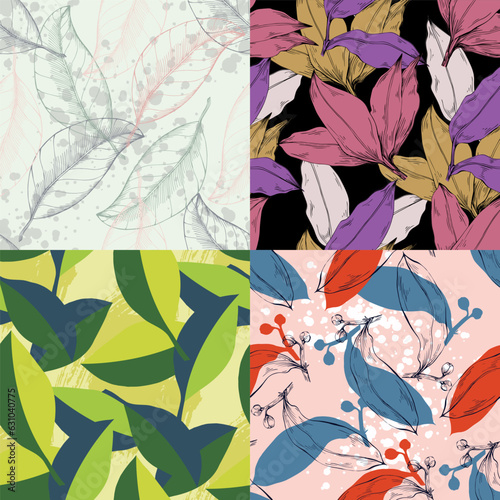 Bay leaf. Floral botanical flower. Isolated illustration element. Vector hand drawing wildflower for background, texture, wrapper pattern, frame or border.