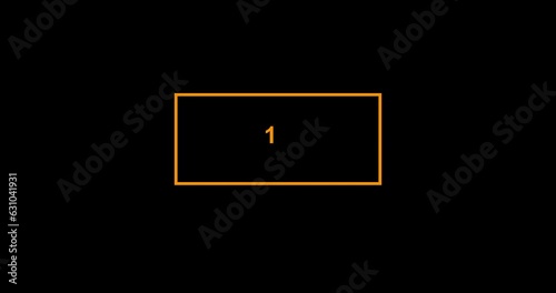 Age limit eighteen plus sign on black background, flat 4K animation.