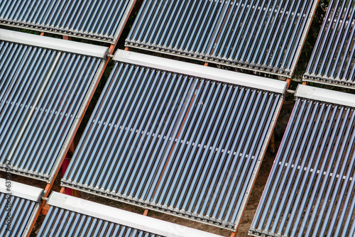 Close up of solar panels