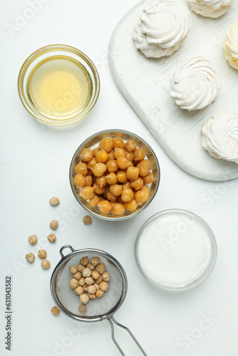 Aquafaba  concept of vegan food and cuisine