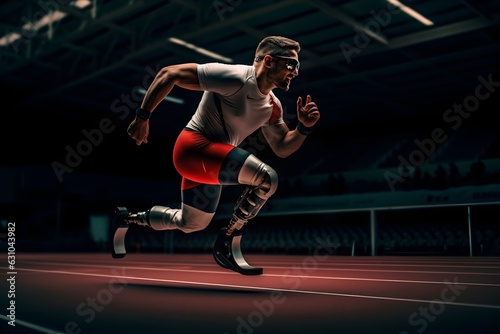 The Path to Glory: A Paralympic Athlete During a Rigorous Training Session © Davivd
