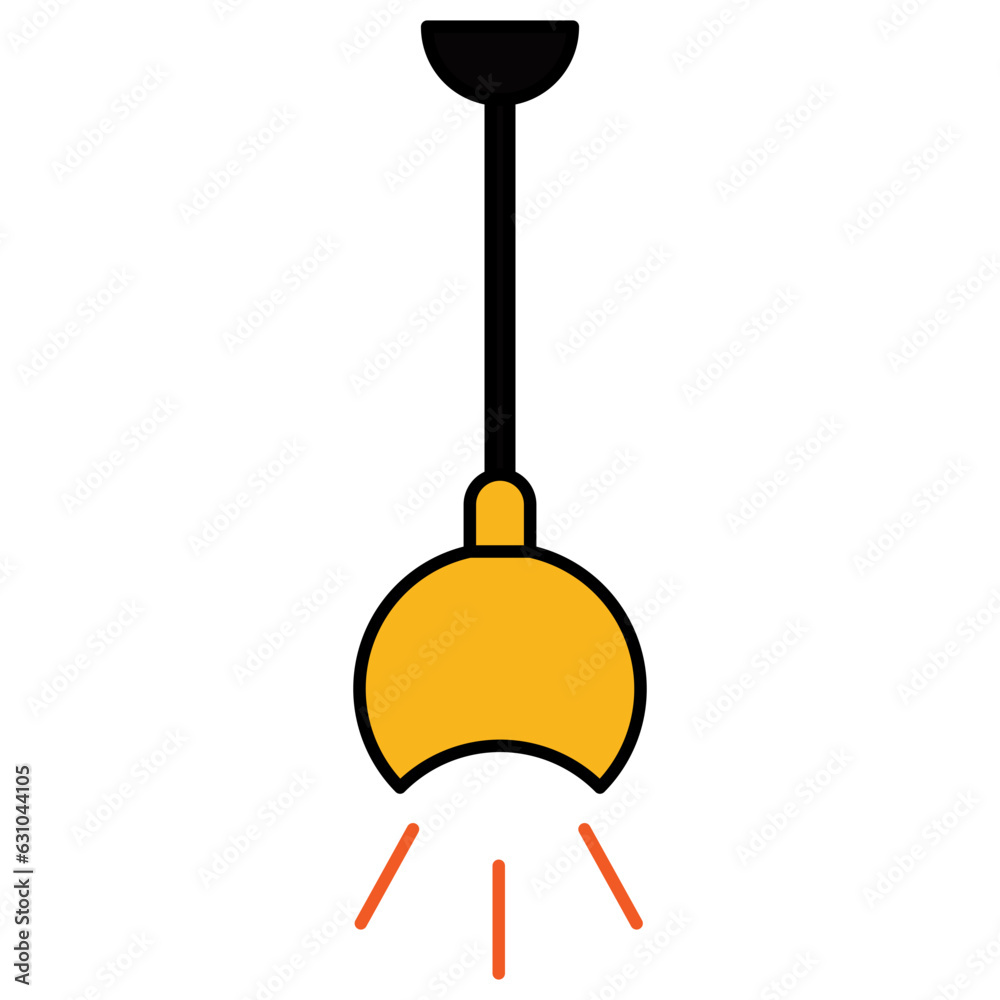 Naklejka premium hanging lamp illustration