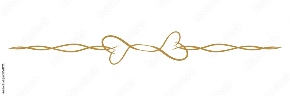 Vintage Gold Chain Border. Can be used as a Text Divider.